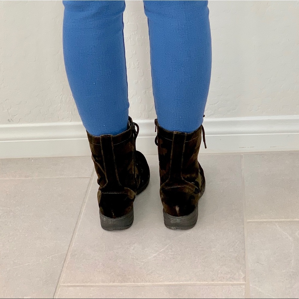 NIB Military Camo Lace Up Moto Combat Boots - Picture 4 of 7